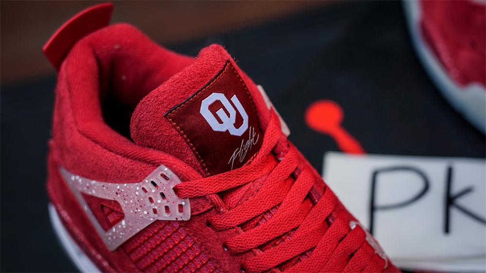 PK GOD Jordan 4 Retro Oklahoma Sooners PE retail materials ready to ship